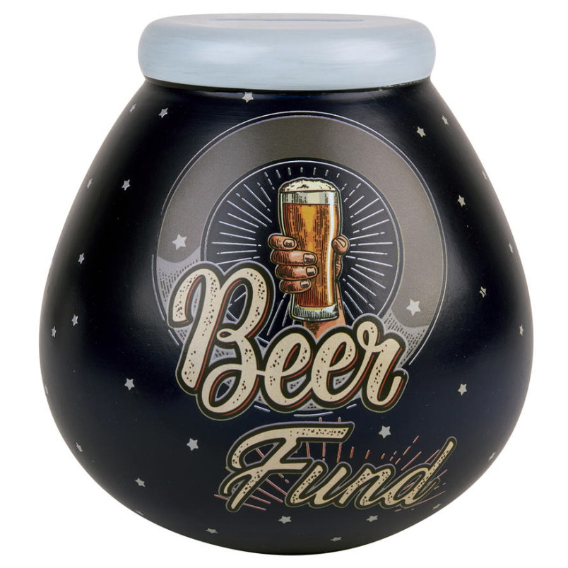 Pot of Dreams Ceramic Money Pot - Beer Fund (15x14cm) (E.O.L.) - SAVE 20% !!