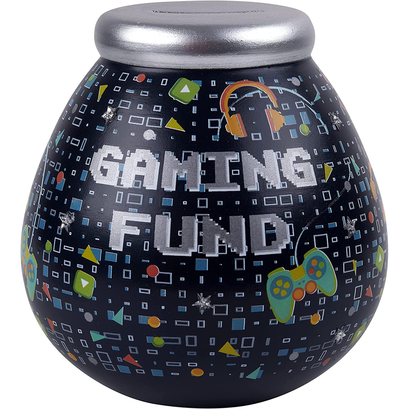 Pot of Dreams Ceramic Money Pot - Gaming Fund (15x14cm) (E.O.L.) - SAVE 20% !!