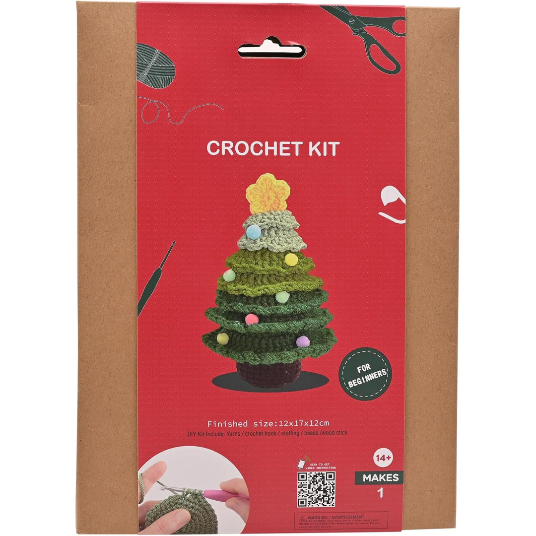 Make Your Own Christmas Tree Crochet Kit (25x18x8cm) (14+ YRS)