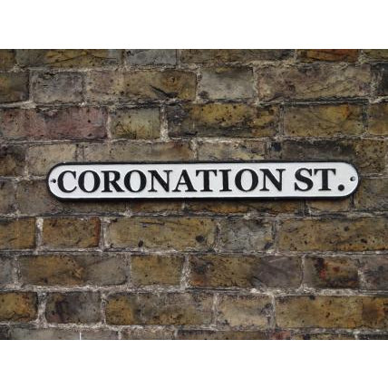 Cast Iron Plaque: Coronation Street (65 x 8 x 0.7cm)