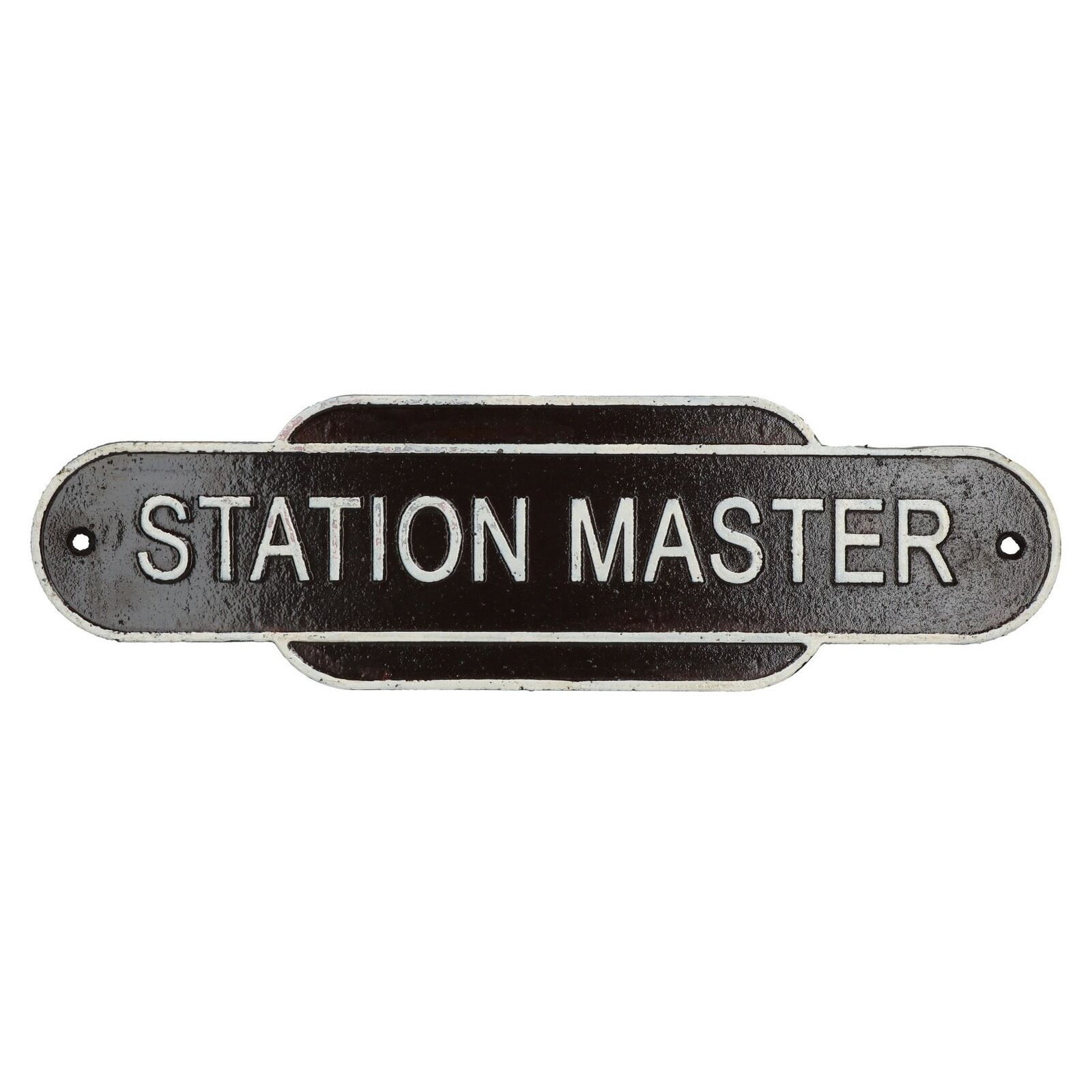 Cast Iron Plaque: Station Master - Totem (11 x 38.7 x 0.5cm)