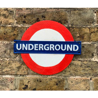 Cast Iron Plaque: London Underground Roundel (24 x 30 x 0.5cm)