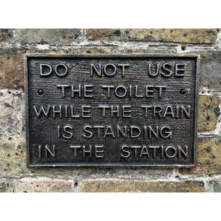 Cast Iron Plaque: Do Not Use The Toilet (Bronze Finish) (20 x 29 x 1cm) (NEW)