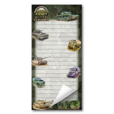 British Army Military Vehicles Magnetic Memo Pad