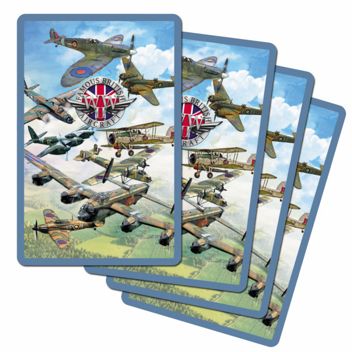 Famous British Aircraft WWII Playing Cards in Printed Box