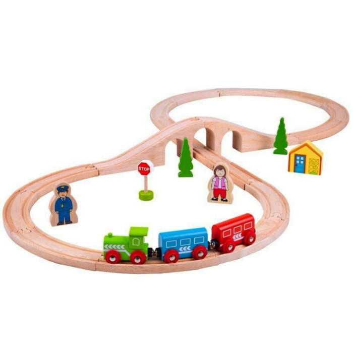 Bigjigs Figure of Eight Train Set (43 pce)