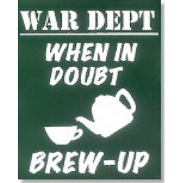 (HIDDEN) Enamel Fridge Magnet: When in Doubt - Brew Up