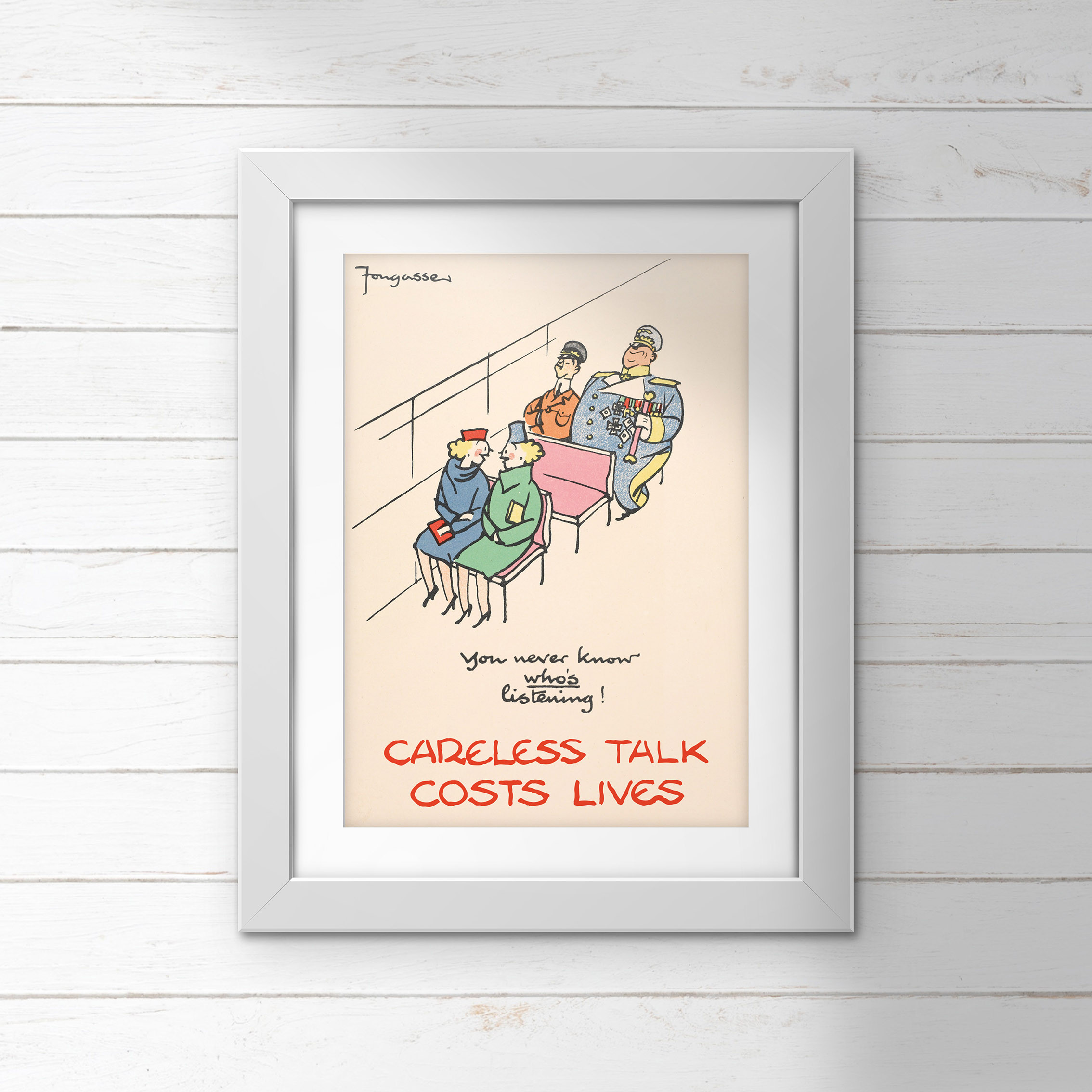 Poster (Careless Talk) - You never know who's listening! (E.O.L.) - SAVE 15% !!