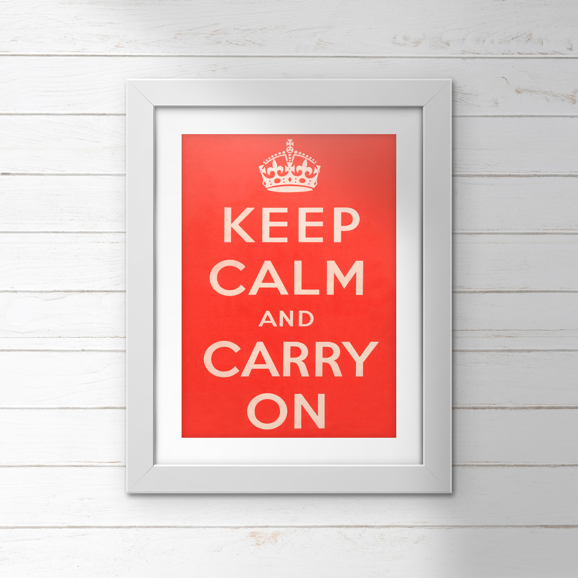 Poster (Spirit of Britain) - Keep Calm And Carry On - Red (E.O.L.) - SAVE 15% !!