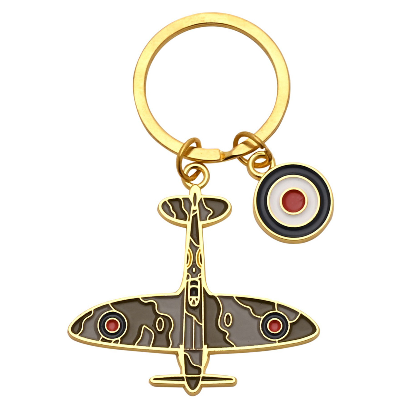 RAF Premium Enamel Keyring - Spitfire (80x50x5mm) (swing tag)