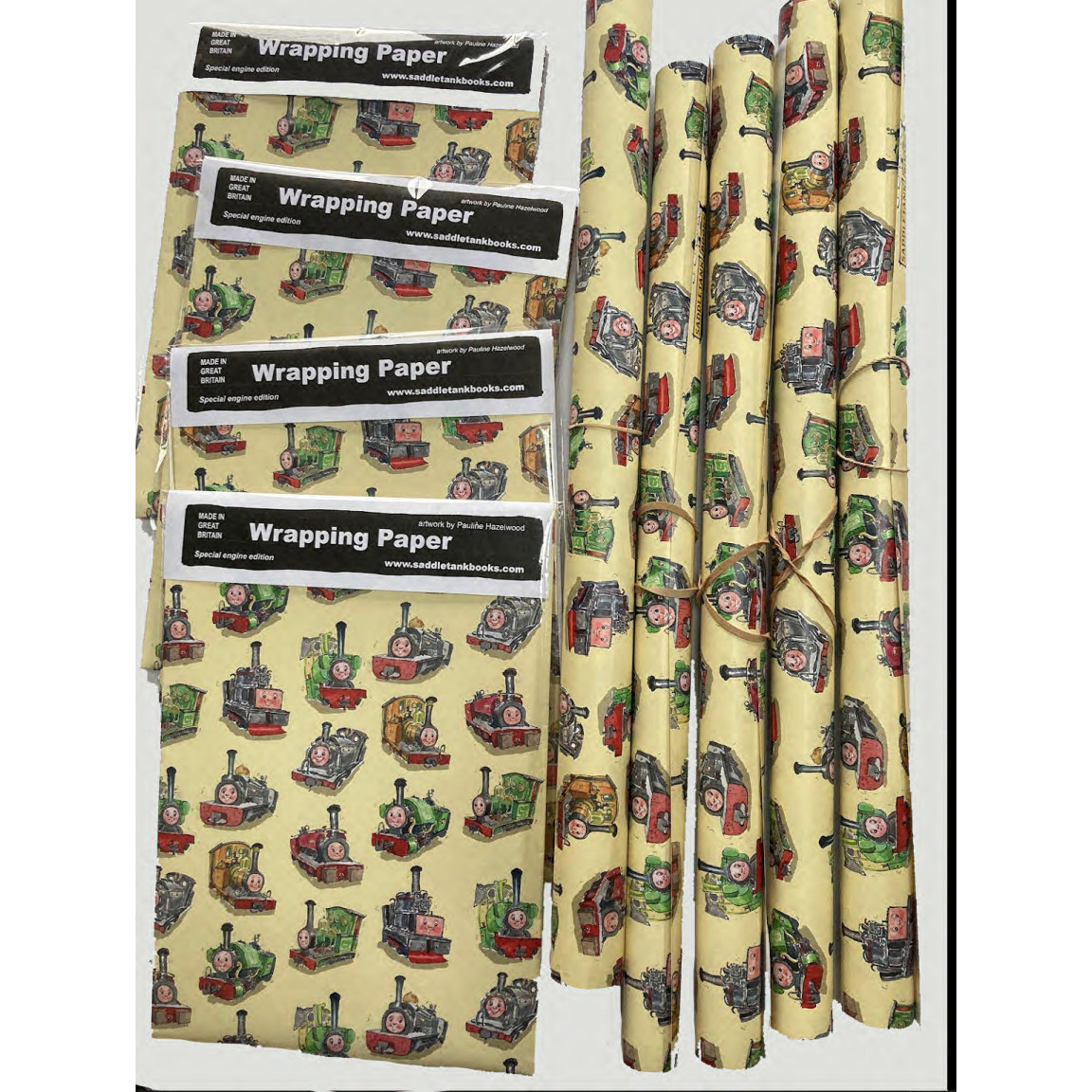 Saddletank Books Engines Wrapping Paper Sheet (in celo header bag) (NEW)